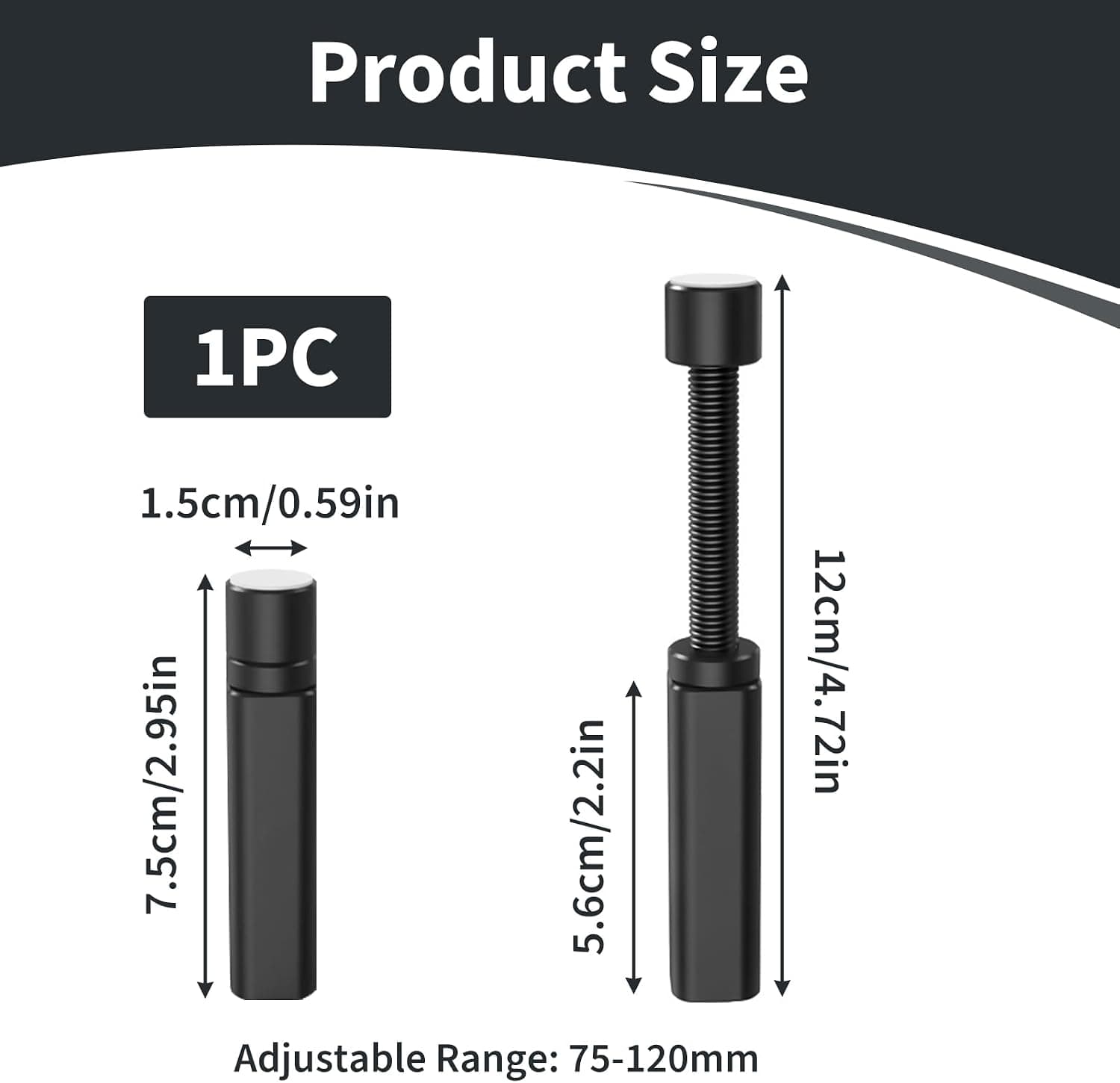 Support Carte Graphique, Support GPU Réglable Anti Affaissement, Aluminium avec Base Magnétique, Support Carte Vidéo Universel pour PC Gaming, Stabilisateur GPU Durable (75-120 mm)