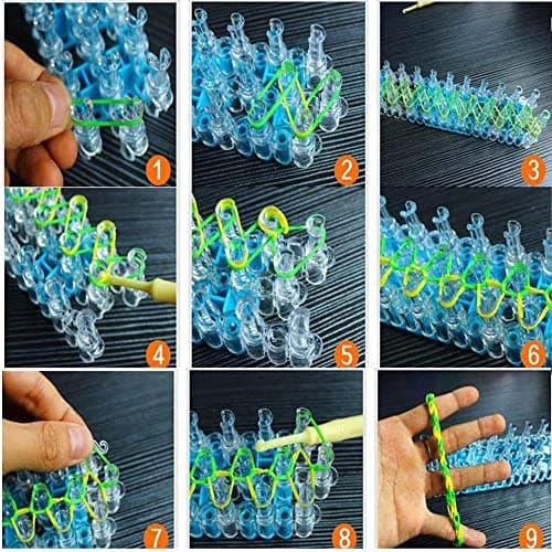 Kit Bandes Métier Tisser pour Enfants, 15000 Pcs Ensemble Bandes élastiques Bricolage pour Bracelets avec Métier Tisser Crochet Bandes Métier Tisser Coffret Bandes Métier Tisser Luxueux pour Bracelets