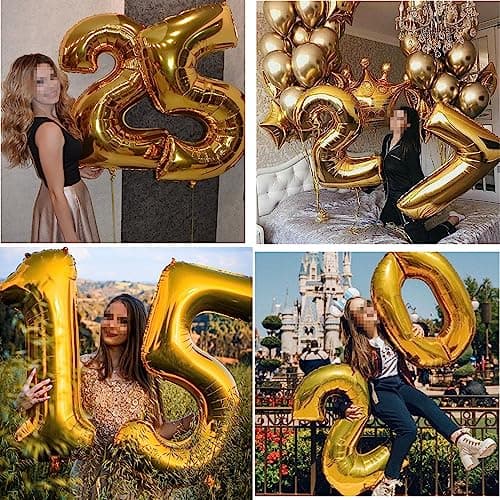 ballons 23 ans anniversaire blanc Or ballon anniversaire 23 ans Femme Homme deco 23 ans Homme Femme anniversaire Decoration Gateau anniversaire 23 ans anniversaire Homme Or 23 birthday Décoration