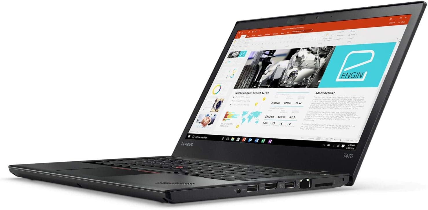 Lenovo ThinkPad T470 14" Full HD 1920x1080 Intel Core i5 512 Go SSD 16 Go RAM Windows 11 Pro Webcam Clavier Éclairage UMTS LTE Portable Ordinateur (reconditionné)