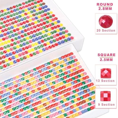 JLANEZI Perles scintillantes pour diamant peinture Art perles de rechange pierres de forage broderie diamant (3000 pièces)