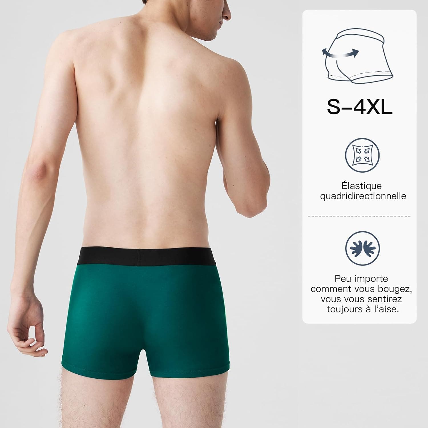 Fullluwaa Boxer Homme Coton Lot de 10, Doux Ceinture Élastique