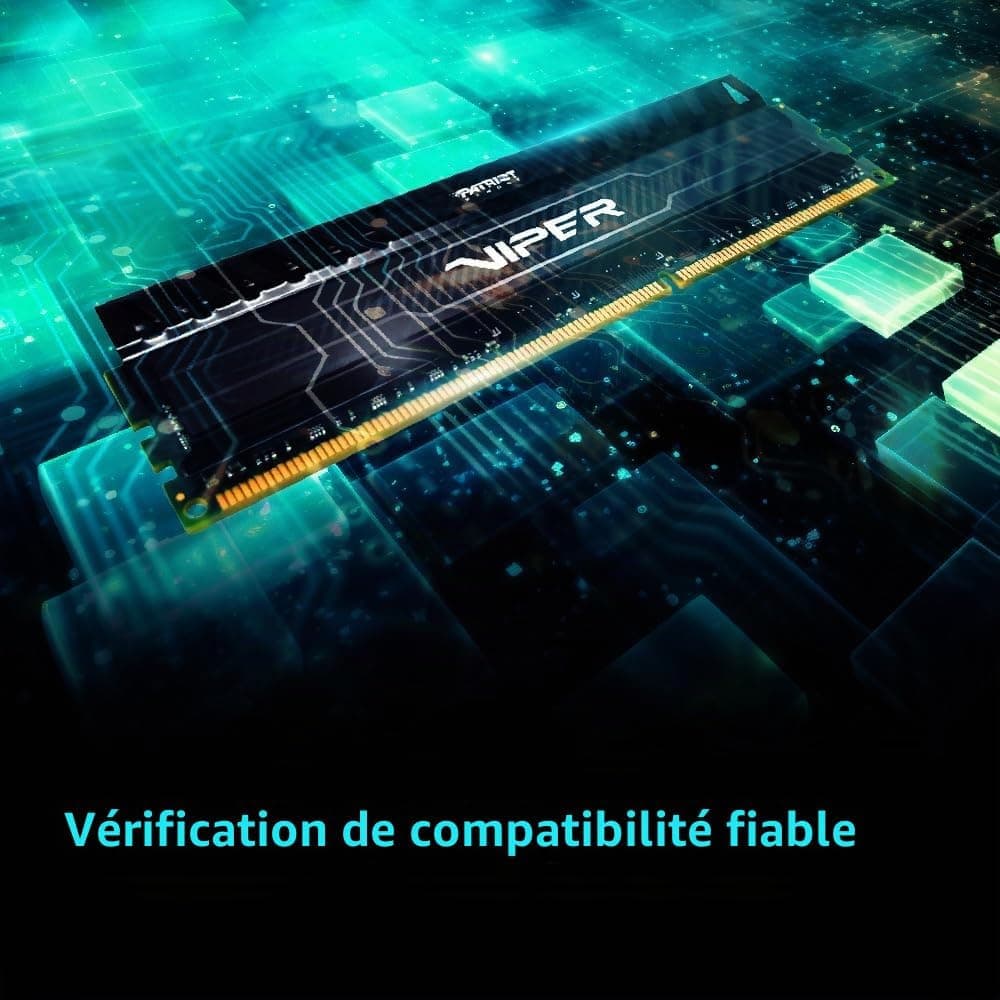 Patriot Memory Viper 3 Black Mamba DDR3 1600 16GB (2x8Go) C9 Kit de Mémoire Haute Performance XMP 1.3 Noir PV316G160C9K