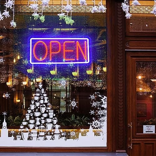 Open Panneau néon LED alimenté par USB avec interrupteur à intensité variable pour bar, club, magasin, restaurant, café, décoration cadeau