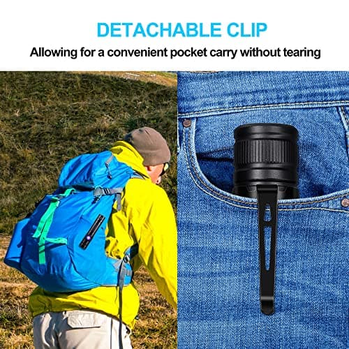 DARKBEAM Lampe Torche UV Lamp Lumière Noire 395nm rechargeable Wood's lampe, Blacklight Ultraviolet Portable Mini Torch LED avec clip, Détecteur d'urine pour animaux, Durcissement de résine, Lot de 2
