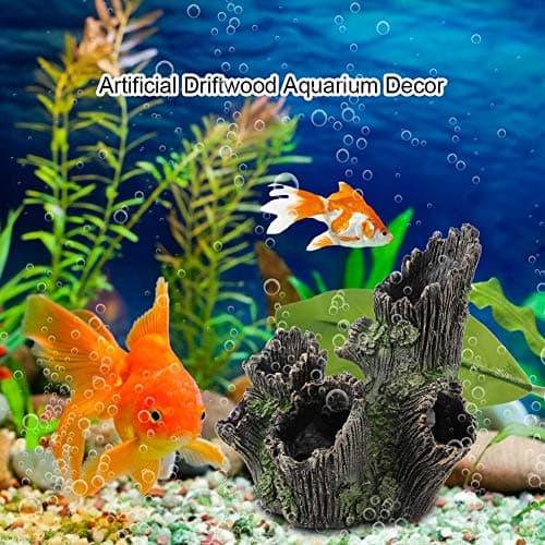 Aquarium Bois Flotté Décorations Réservoir Poissons Sinkable Résine Artificielle Creux Tronc d'arbre Ornement Fish Plant Habitat Décor en Bois Décor(ST-004A)
