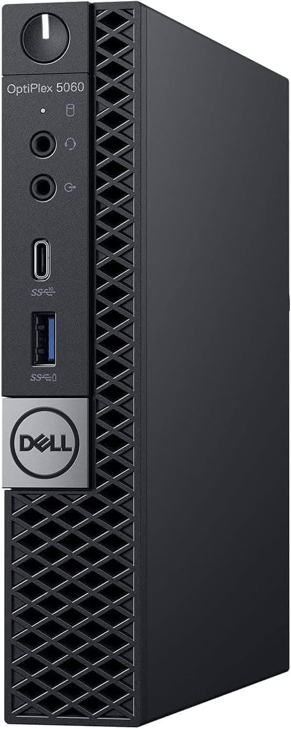 Dell Optiplex 5060 Mini Ordinateur de Bureau, Intel Core i5-8500, 8 Go de RAM, SSD de 256 Go, WiFi, Bluetooth, Clavier QWERTY américain, Windows 11 Pro (reconditionné)
