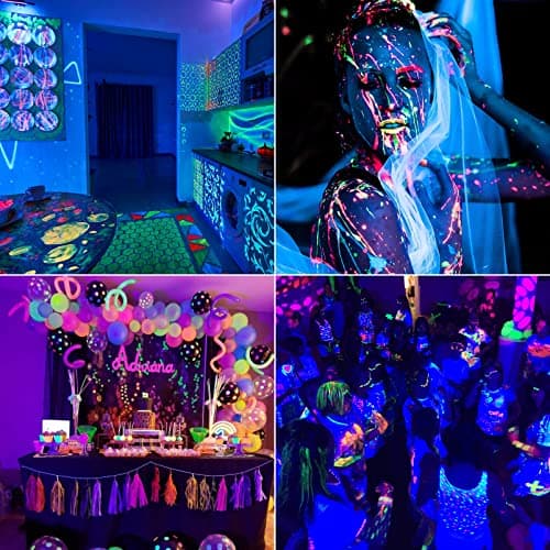 2 Pièces LED UV Lumière,50W lumière Noire de Barre UV Éclairage IP66 Imperméable,Lampe noire à 96 LEDs, Avec Fiche et Interrupteur,Blacklight Eclairage Pour Club Fête Terrasse Noël Scène Peinture Fluo