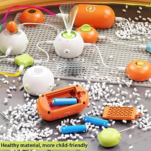 Kits de circuits pour la physique et la science, blocs de circuits encliquetables avec plaque de base classique pour l'exploration de l'électronique, blocs électroniques DIY, jouets éducatifs STEM, 3+