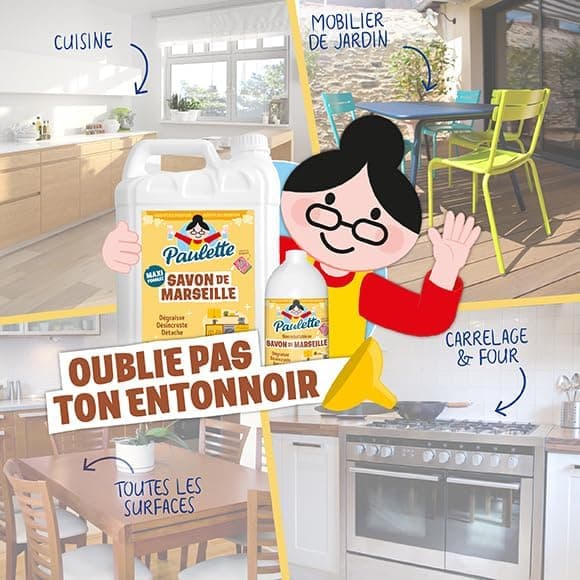Paulette - Savon de Marseille au Bicarbonate de Soude - Authentique - 5L