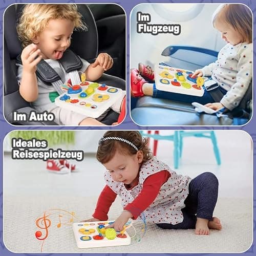 Dasnialer Jouet Montessori Busy Board âge 1 an,9 en 1 Enfants Activity Board Jouets,Sensory Learning Toys Jeux Jeu Montessori Jouet Enfant Bebe 1 2 3 Ans Cadeau Enfant