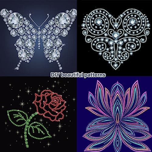FlyWave Strass Thermocollant pour Vetement 1800 Pcs, Strass Hotfix Blanc et en Couleur, Strass a Coller Avec Pince à Épiler, Strass Thermocollant pour Décorer les Vétements, les Chaussures, Les Ongles