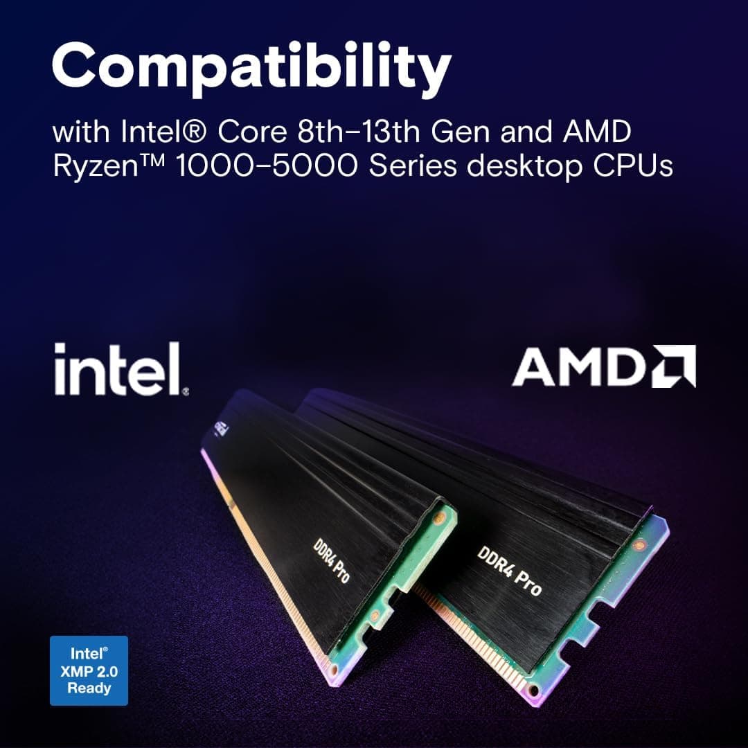 Crucial Pro RAM DDR4 32Go Kit (2x16Go) 3200MHz, Intel XMP 2.0, PC Mémoire - CP2K16G4DFRA32A