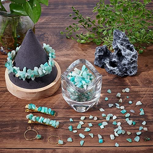 SUNNYCLUE 1 Boîte 100g Amazonite Chip Perles Bleu Pierres Précieuses Irrégulières Guérison Cristal Kyanite Pierre Charme Roches Perle pour la Fabrication de Bijoux DIY Artisanat Chakra Décor Bracelet