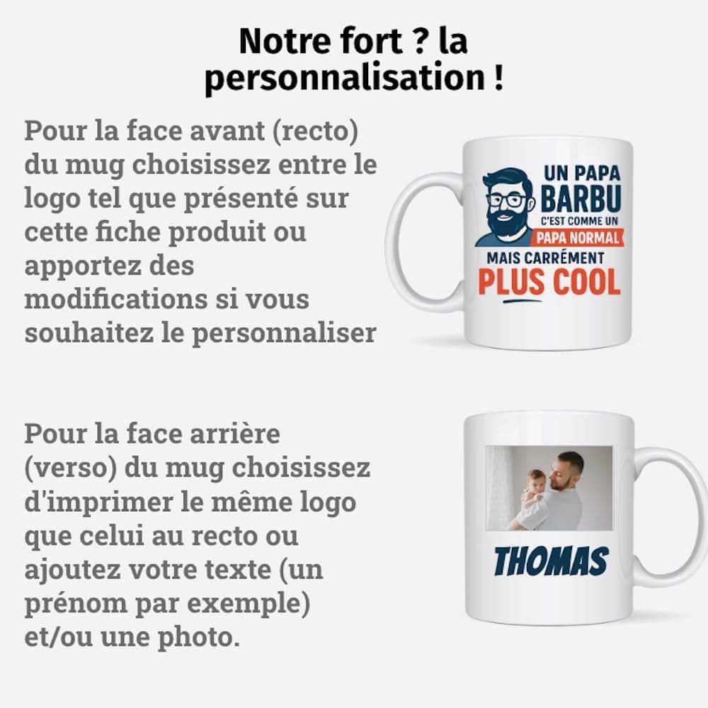 quotedazur Café-Croissant - Mug Personnalisable Texte Photo Humour Êtes-Vous De Bonne Humeur Le Matin Oui Non - Cadeau Noël Original Drôle Anniversaire Tasse Collègue Homme Femme - Blanc/Céramique
