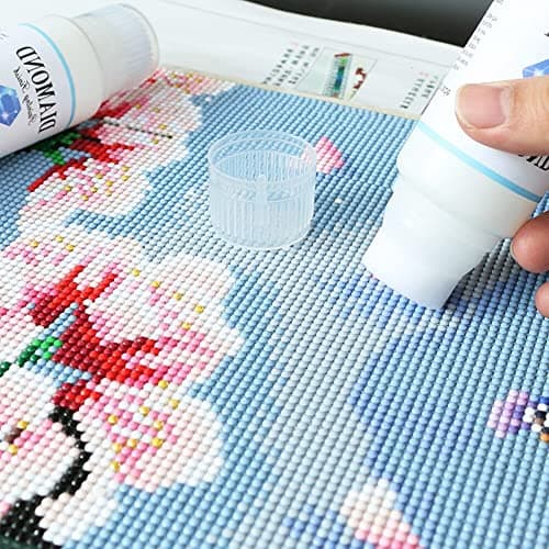 URFEDA Scellant Peinture Diamant 60ml Colle de Peinture Au Diamant à Séchage Rapide Permanent Hold & Shine Effect Scellant pour 5D Diamond Painting Et Puzzle Outils de Peinture Au Diamant avec Brosse