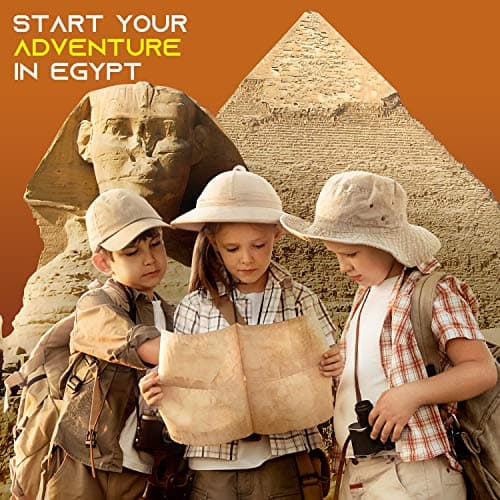 Dr. Daz - Kit jeux egypte fouilles archéologiques pour enfants-Grande pierre precieuse pyramide-Jouet pour enfants 4 5 6 7 8 9 10 ans