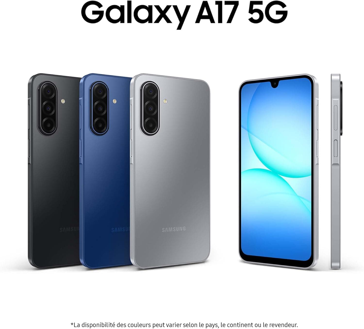 Samsung Galaxy A17 5G 128 Go, Smartphone Android déverrouillé, écran 6,7", Batterie 5000 mAh, Gris, Version FR