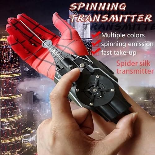 NEOVSUNY Superheros Lanceur de Toile D'araignée de Lanceur de Tireur de Web,Gant de Cosplay - pour Spider-Mans Shooter,Jouet de Tir À Cordes '