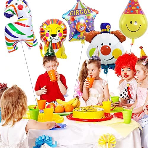 ZOOMPIL Ballons géants animaux de cirque, 12pcs Ballon pour clown, Ballons de fête de clown d'anniversaire pour carnaval cirque anniversaire fête d'halloween faveurs Anniversaire