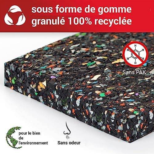 LouMaxx Tapis Anti-Vibration pour Machine à Laver - Lot de 4 Pièces 10cmx10cm - Mousse Antibruit Machine à Laver – Épaisseur 1,5 cm. Fabriqué en Allemagne, pour Tous Les Lave-Linge et Sèche-Linge.