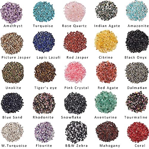 Asingeloo 5-8mm Naturel Flourite Tumbled Chip Perles De Pierre En Vrac Irrégulière Forme Percées Perles De Pierres Précieuses Lâches Avec Boîte Pour La Fabrication De Bijoux DIY