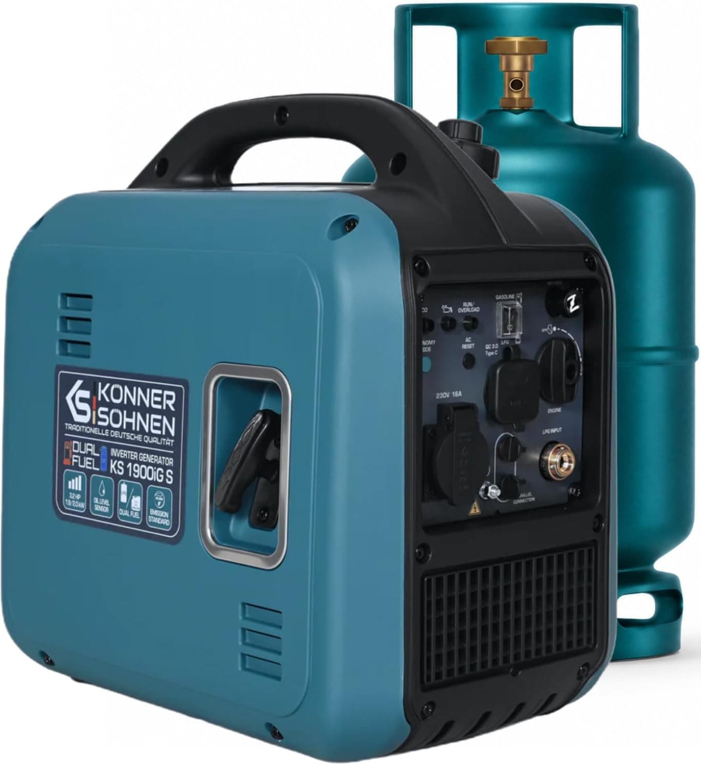 Könner & Söhnen KS 1900iG S Générateur inverter GPL essence 2000W,portable