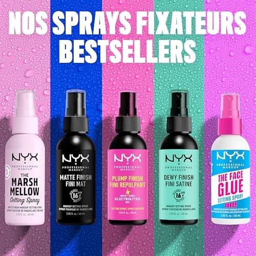 NYX Professional Makeup - Spray Fixateur de Maquillage - Résistant aux Transferts et Waterproof - Tenue Longue Durée 24H - Formule Vegan - The Face Glue Setting Spray - 60ml