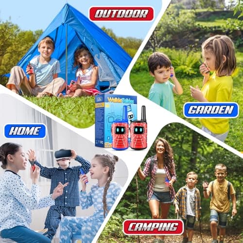 Toyokid Jouet Garcon 3 4 5 6 7 8 Ans, Spider Talkie Walkie Enfants Rechargeable Cadeau Garcon 3-10 Ans Spider Jouets d'extérieur pour Enfants Jouet Fille 3-8 Ans Talkie Walkie Enfants