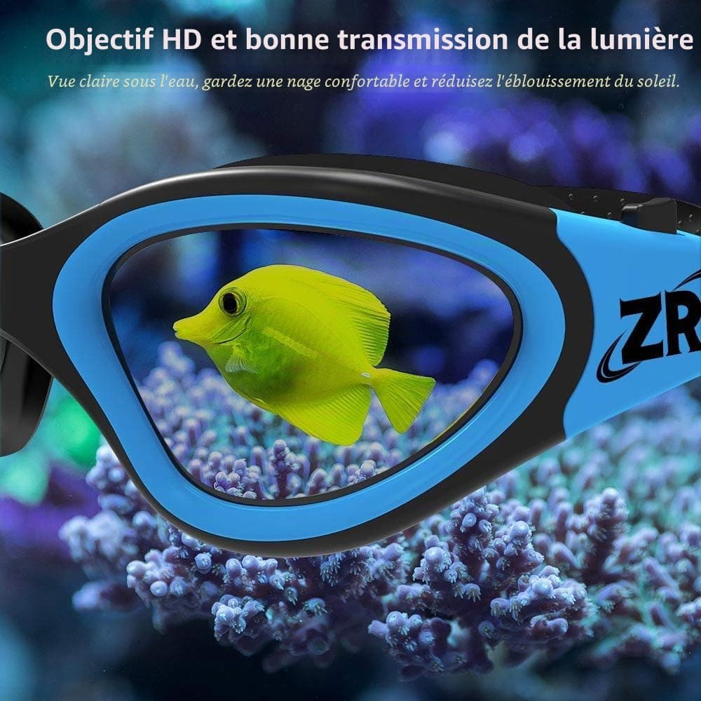 ZIONOR G1 Polarisées Mirror Lunettes de Natation pour Unisex Adulte Homme Femme, Anti Buée, 100% Anti UV Lunettes de Plongée