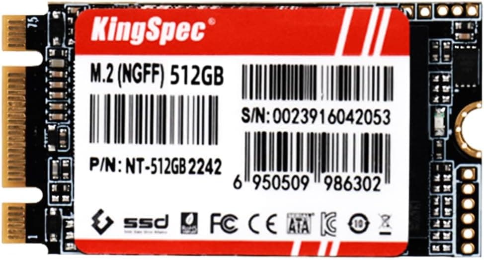 KingSpec SSD M.2 2242 SATA III de 512 Go, pas pour les emplacements NVMe