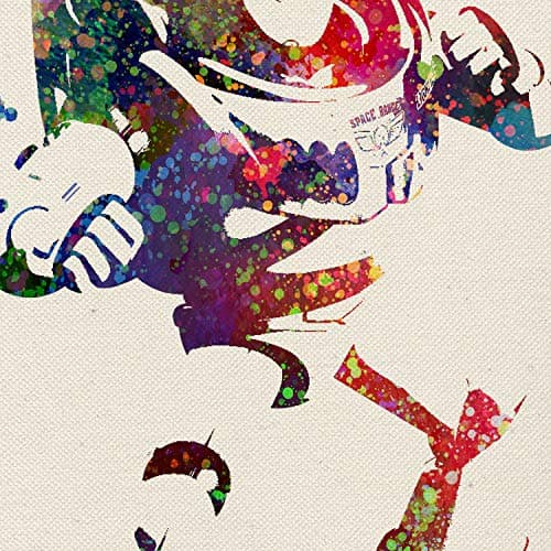 Nacnic Ensemble de Quatre Affiches de Style Aquarelle, éclatde Couleur. Poster de Film Toy Story; Buzz, Woody et Jessie et Le Cheval. Couleur de Fond aquarel. sans Cadre.