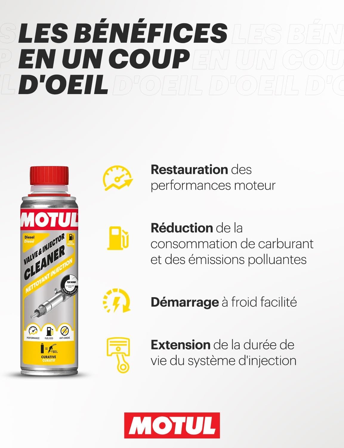 Motul Nettoyant Injecteur Diesel Additif Curatif 300 ML