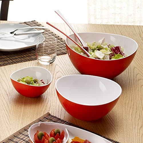 Omada Design Bol à salade ou à pâtes 20 cm, 1,5 L, en plastique incassable, empilable et va au lave-vaisselle, Ligne Trendy