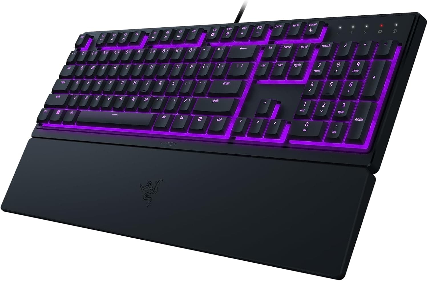 Razer Ornata V3 X - Clavier Gamer à Profil Bas (Switches à Membrane Silencieux, Repose-Poignet Ergonomique, RGB Chroma, Touches en ABS Vernies aux UV) Clavier AZERTY | Noir