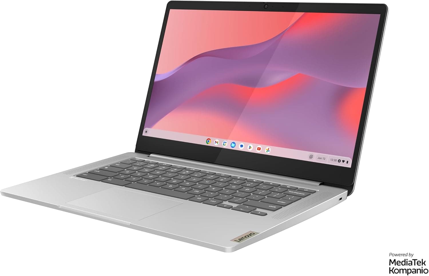 Lenovo IdeaPad Slim 3 Chromebook 14M868 - Ordinateur Portable 14'' FHD (MediaTek Kompanio 520, RAM 4Go, eMMC 64Go, Arm Mali-G52 Graphics, Chrome OS) Clavier AZERTY Français - Gris