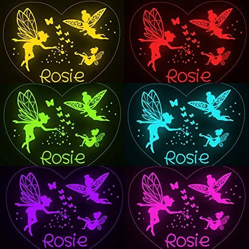 VEELU Veilleuse LED pour Bébé Lampe Personnalisée avec Prenom Cadeau de Baptême pour Garçon et Fille Cadeau Naissance Fille