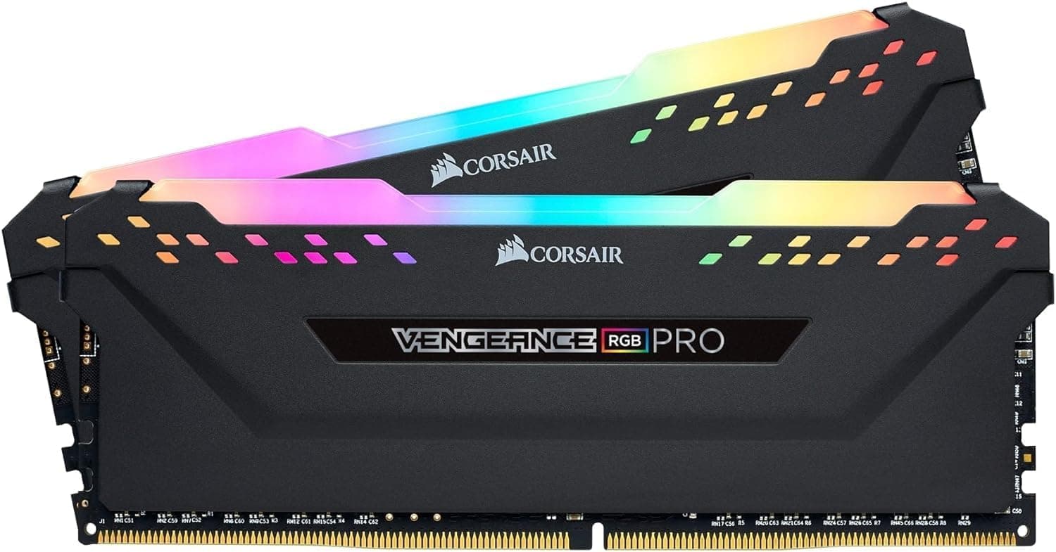 Vengeance RGB Pro 2 x 8 Go DDR4 Jusqu'à 3200MHz Cas 16 – Noir