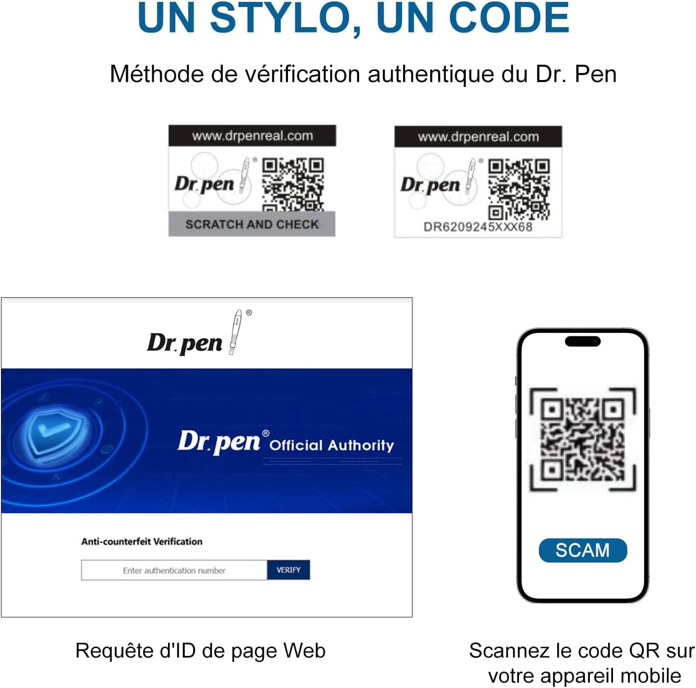 Dr. Pen Ultima M8 Stylo Microneedling Beauté Sans Fil avec 8 Cartouches