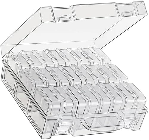 Conteneurs de Stockage de Peinture au Diamant à 24 Emplacements, Rangement Diamond Painting, Boîtes de Stockage de Peinture au Diamant Boîte de Stockage de 24 Grilles Boîte de Rangement (Lot de 1)