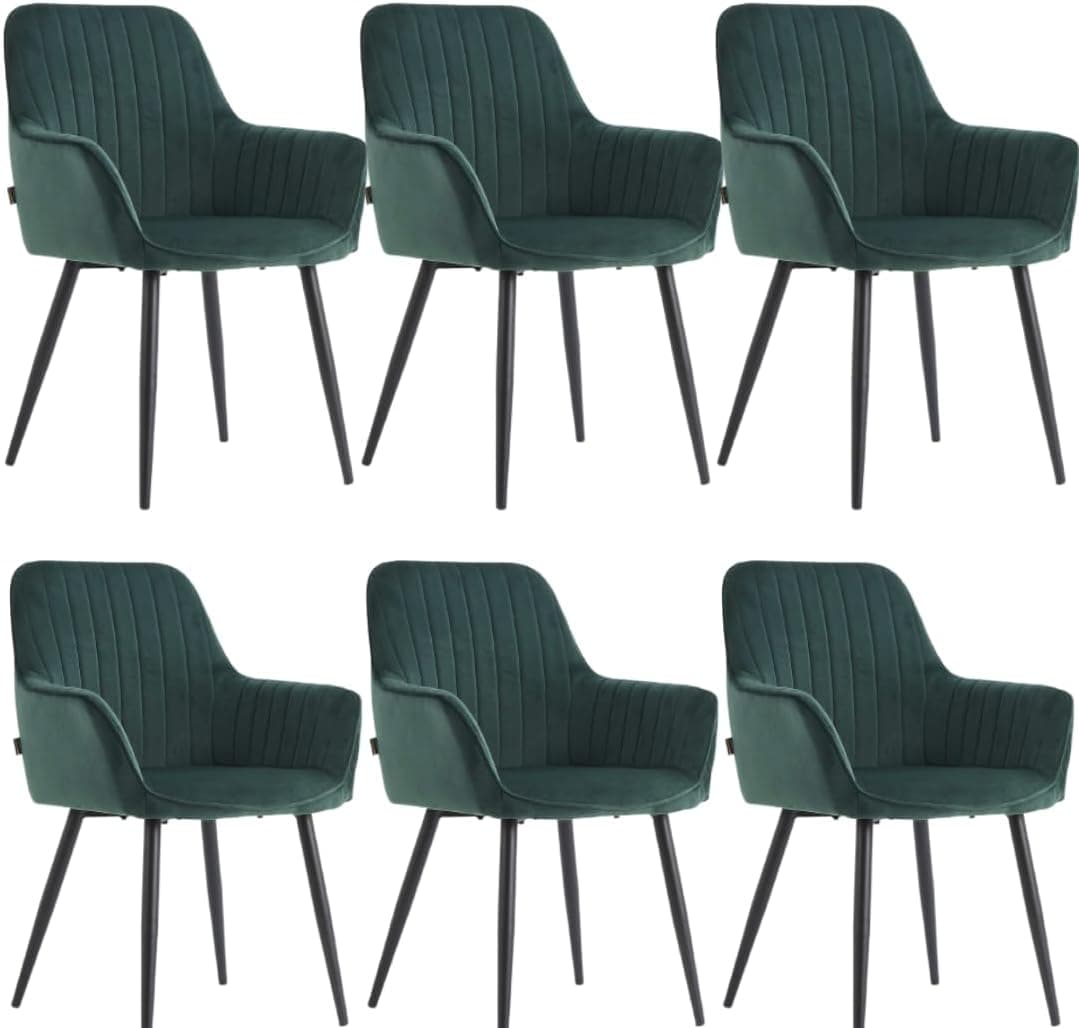 Chaise de Salle à Manger Veli - Lot de 6 - Vert