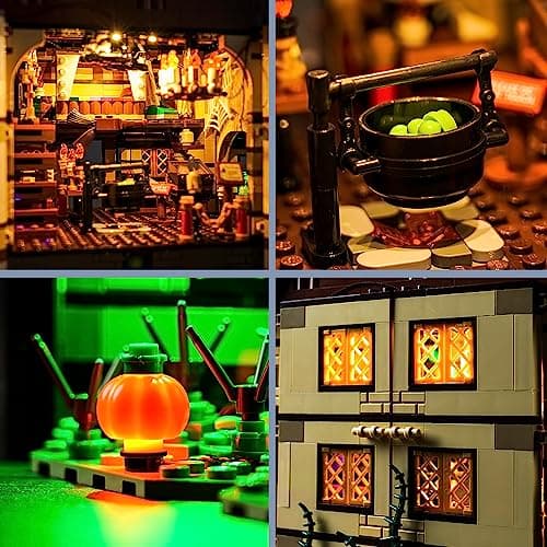Kit d'éclairage de décoration télécommandé pour Lego 21341 Disney Hocus Pocus : La maison des sœurs Sanderson (non Lego), Kit d'éclairage pour Lego La maison des sœurs Sanderson