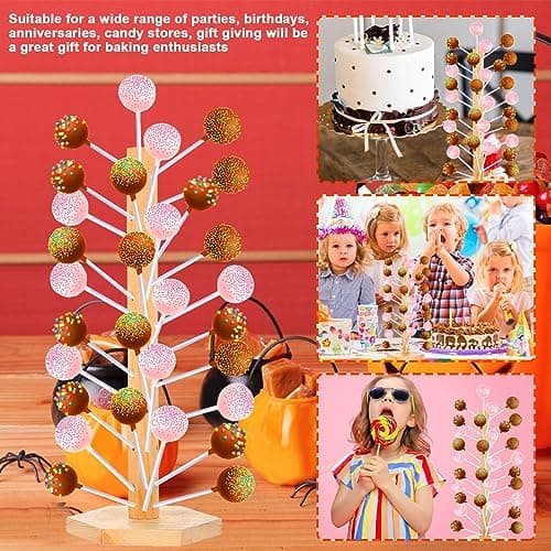 Support Sucette, Support Pour Pop Cake En Bois, 60 Trous Présentoir à Sucette, Support Sucette Présentoir à Cake Pop, Pour Les Mariages Douches De Bébé Fêtes D'Anniversaire Anniversaires