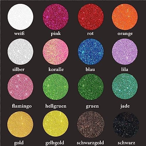 Glitzerdeals Lot de 15 écussons thermocollants à paillettes en forme de cœurs à paillettes Blanc