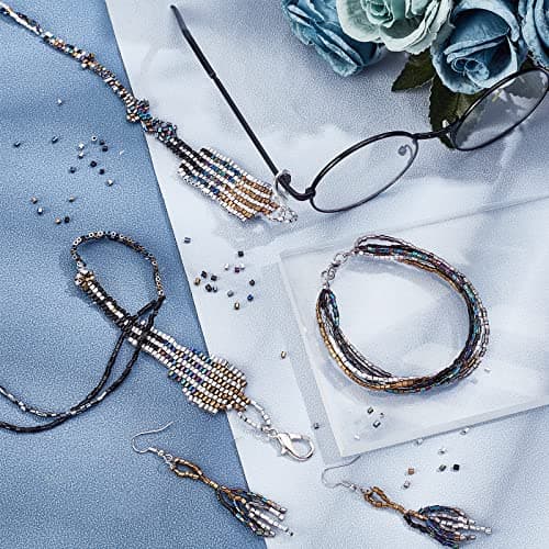 PH PandaHall Environ 5400~600pcs Perle de Rocaille 6 couleurs électrolytiques Perles opaques métalliques 12/0 Perles de Rocaille Carrées pour Boucle D'oreille Collier Bracelet