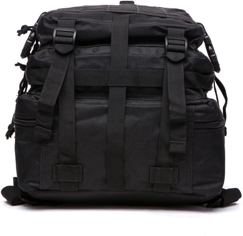 Sac À Dos Tactique 50 Litres - Grande Capacité Système MOLLE Militaire Imperméable Idéal Pour Urgences De 3 Jours Chasse Randonnée Et Camping Sac À Dos Pour De Plein Air (Noir)