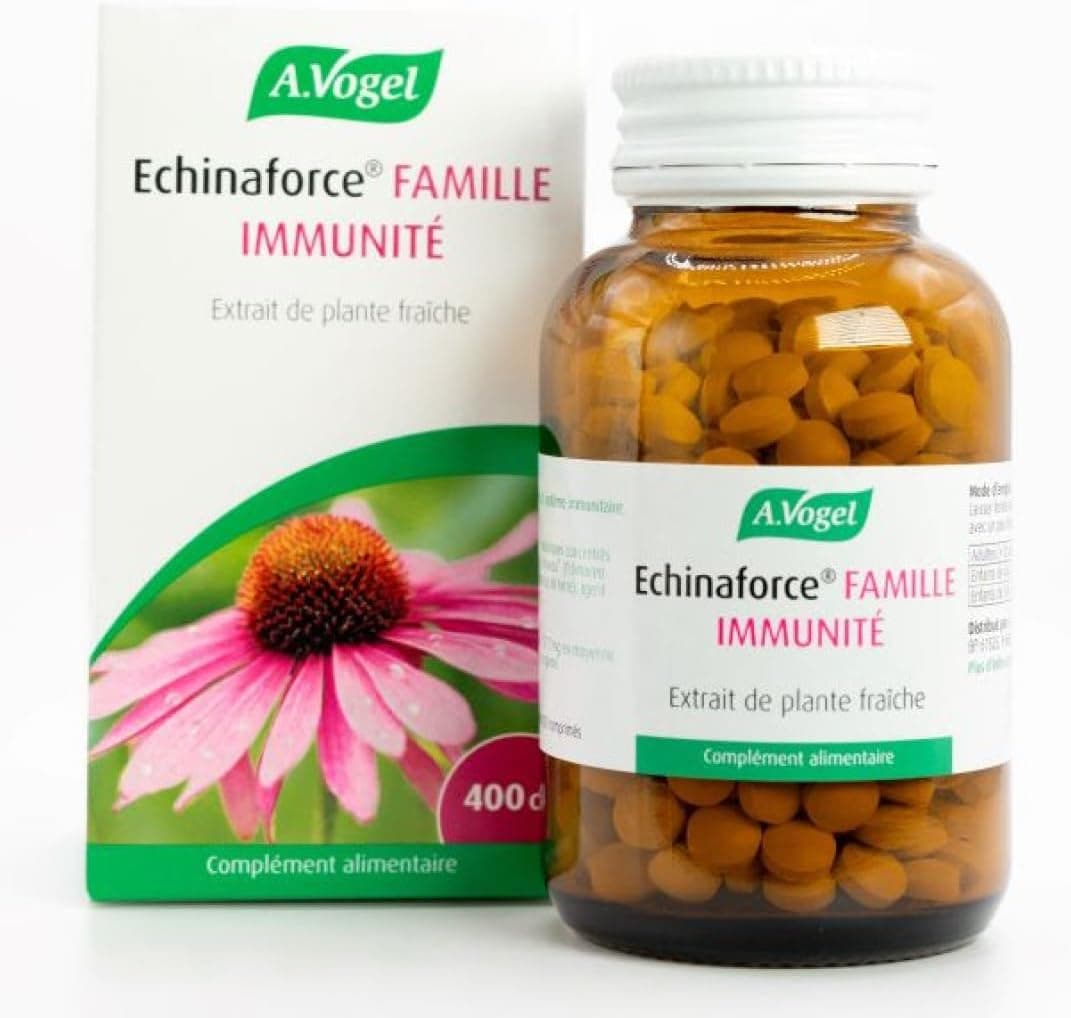 A.VOGEL - Echinaforce famille – Complément alimentaire – Améliore la résistance de l’organisme - Pour l'hiver - Extrait de plante fraîche d’echinacea – Actifs végétaux – Immunité - 400 comprimés