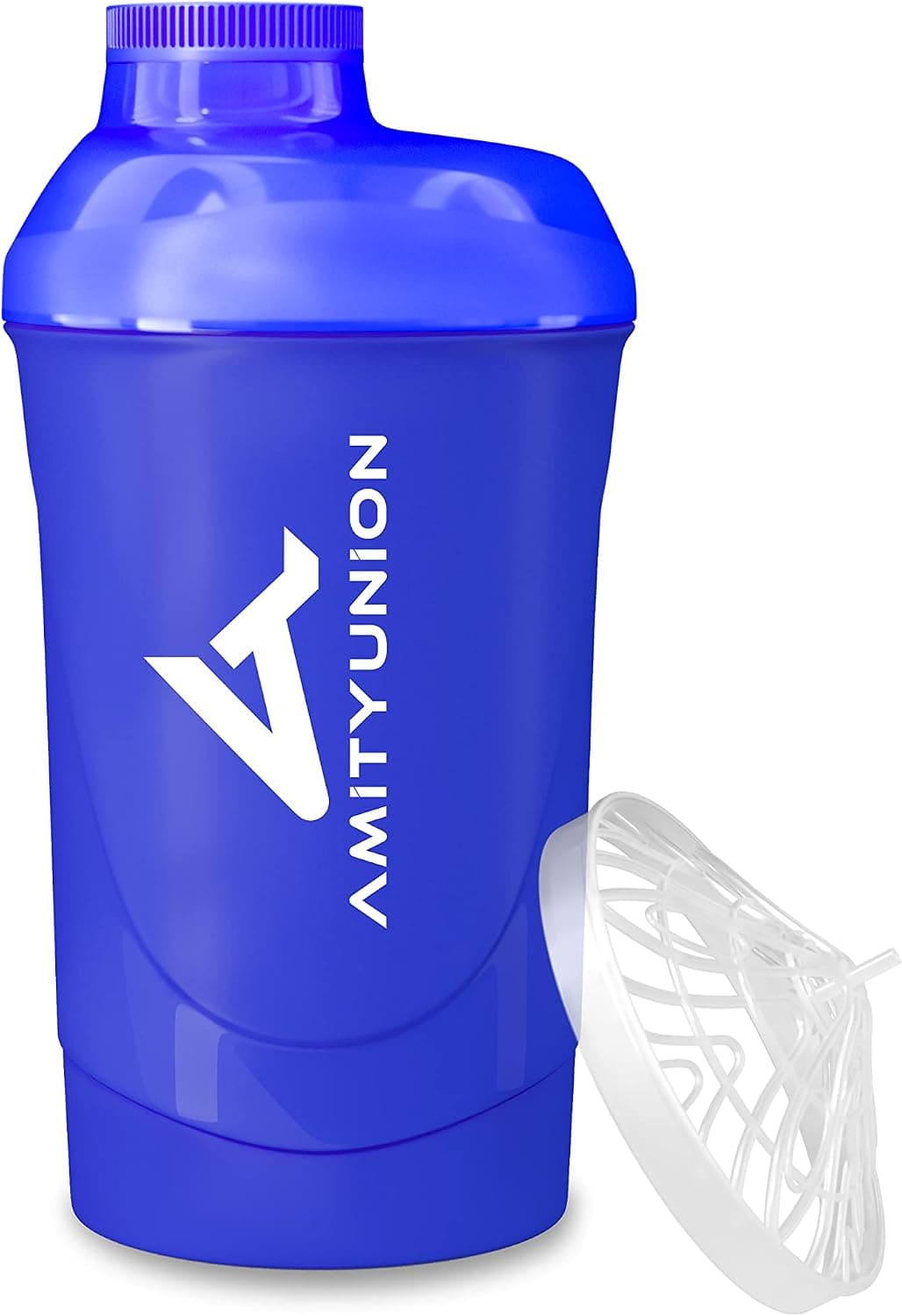 AMITYUNION Shaker à protéines 800 ml avec tamis - Gobelet fitness Deluxe | Protéines anti-fuite - Sans BPA, avec graduation pour shakes crémeux à base de protéines de lactosérum