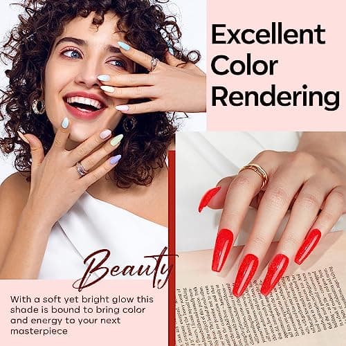 Modelones Polygel Rouge Pailleté 6 Couleurs 15 ml Poly gel Extension pour Ongles Faux Ongles Construction Vernis Semi Permanent Quick Building Gel Complet pour Halloween Manucure Nail Art Kit