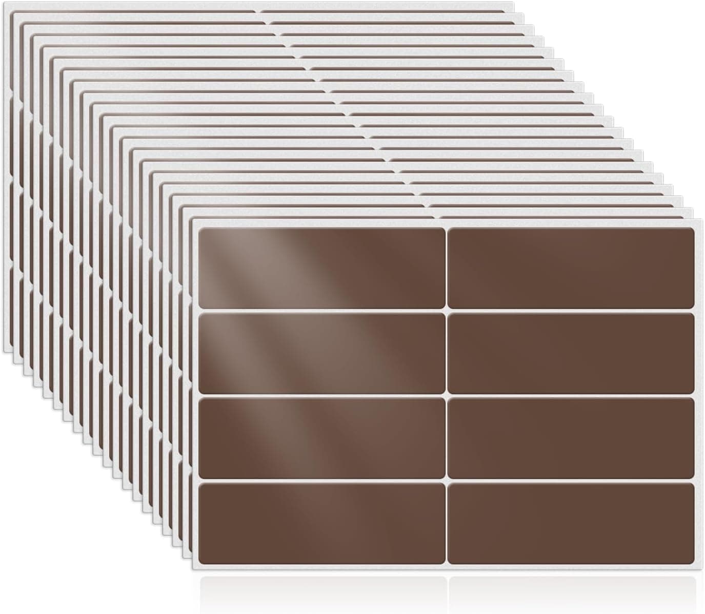 Étiquettes de Marquage Adhésives Marron Vinyle 75×25 mm 160 Pièces